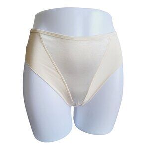 Elila Shiny Satin & Microfiber Cream Panty 3307 Everyday Lg Tummy Control Disc.